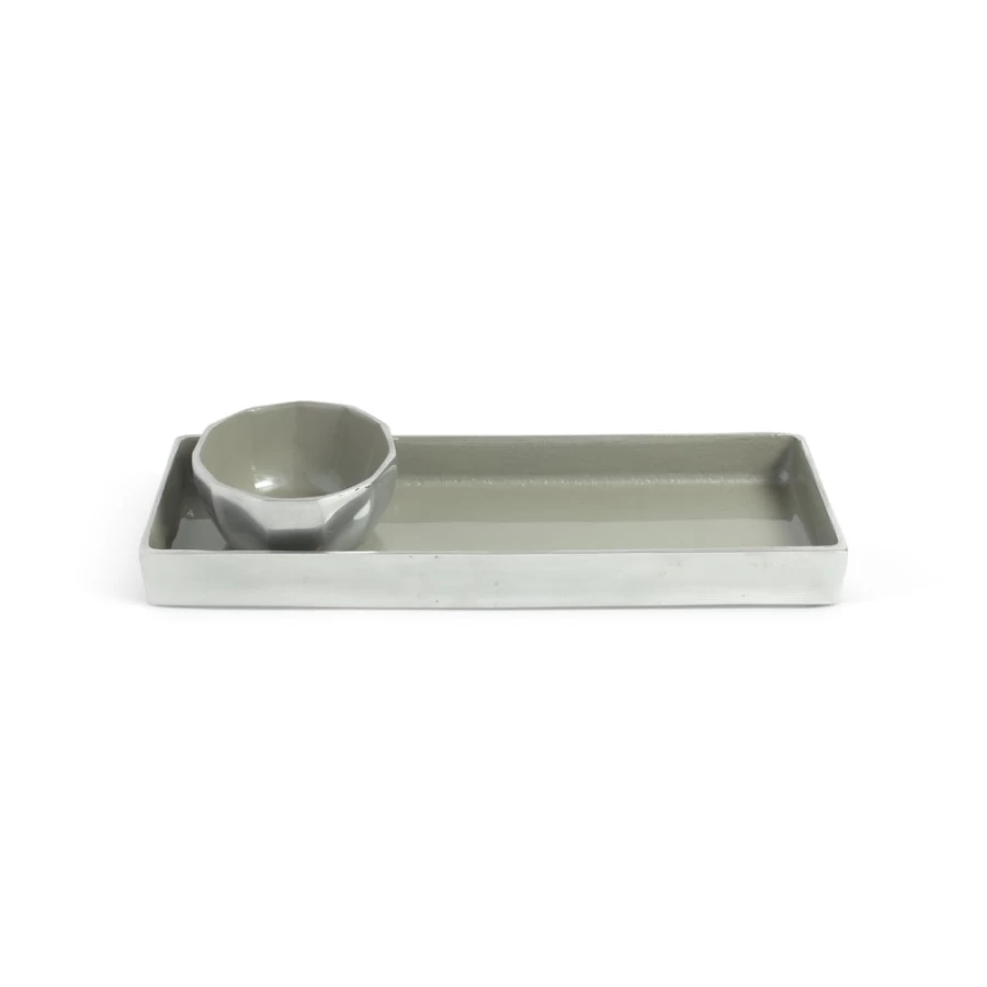Julia Knight 14" Platinum Rectangular Serving Tray - Elegant Dining & Entertaining Dish