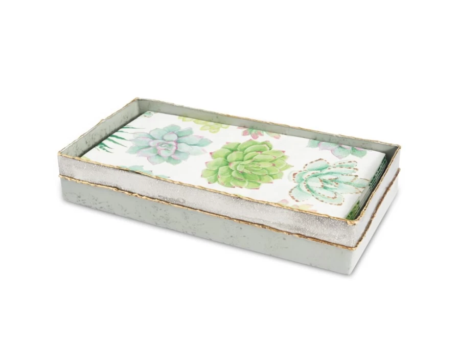 Julia Knight 9" Mist-Colored Guest Towel Tray - Elegant Bathroom Decor