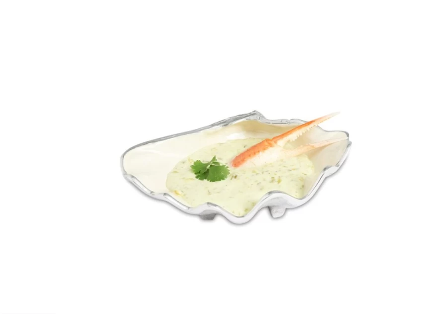 Julia Knight Tahitian Clam Shell Bowl - 8 Inch White Decorative Seashell Home Decor