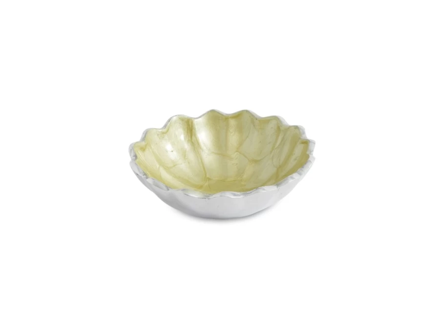 Julia Knight 4" Petite Bowl - Elegant Peony Design with Kiwi Accent, Ceramic Decorative Bowl for Home Decor