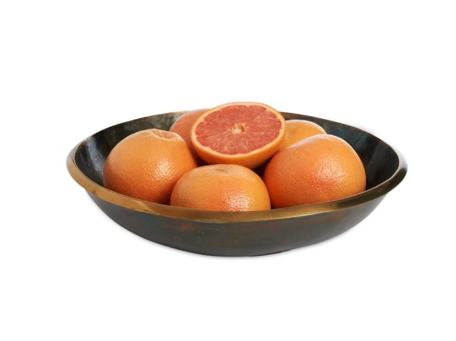 Julia Knight 15-Inch Bronze Eclipse Decorative Bowl – Handcrafted Metal Art Piece for Home Decor