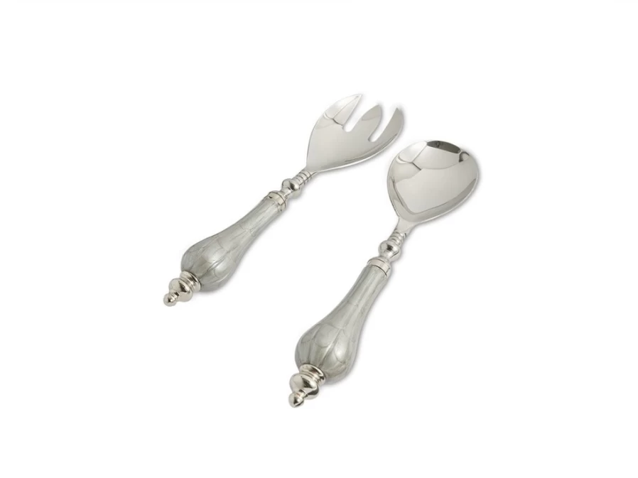 Julia Knight Platinum Peony Salad Serving Set - Elegant Floral Tableware for Entertaining