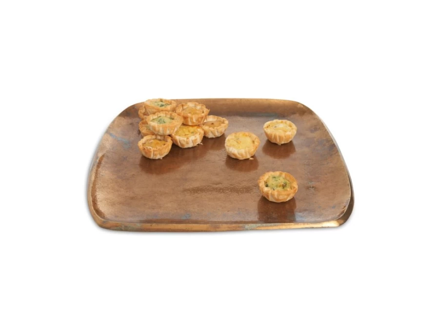Julia Knight 12-Inch Stackable Bronze Square Serving Tray - Elegant Eclipse Design