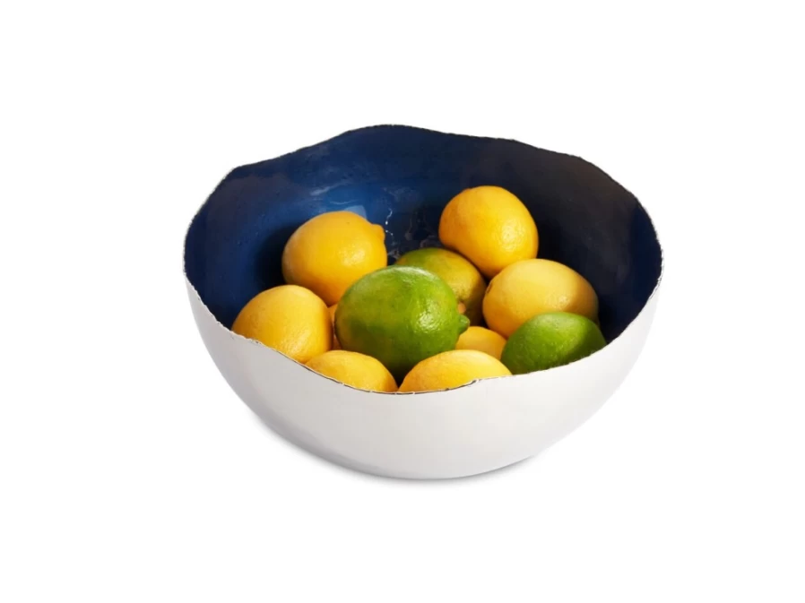 Julia Knight 10-Inch Cobalt Blue Cascade Ceramic Bowl - Handcrafted Decorative Serving Bowl
