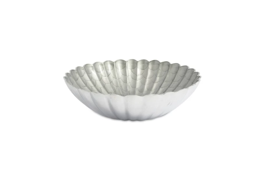 Julia Knight 15" Platinum Round Bowl - Elegant Peony Design for Dining & Decor