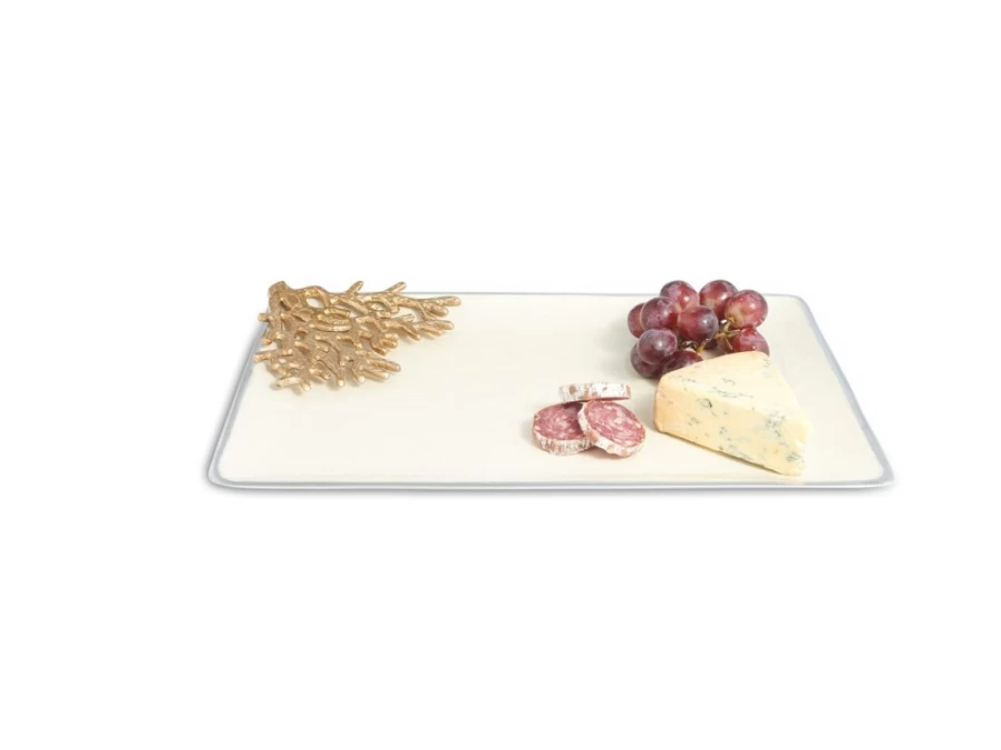 Julia Knight 15-Inch Coral Decorative Tray for Winter & Snow Theme Home Decor