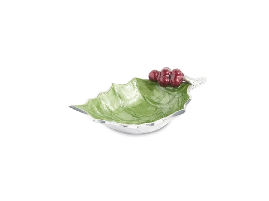 Julia Knight 6.5" Holly Sprig Ceramic Bowl for Mojito & Desserts