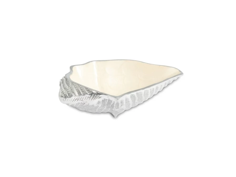 Julia Knight 8.25 Inch Decorative Conch Shell Bowl for Snow Display - Handcrafted Beach Home Decor