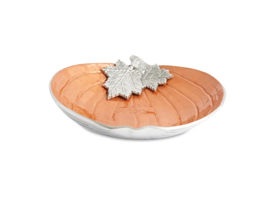 Julia Knight 12.5" Pumpkin Spice Decorative Bowl - Fall Harvest Kitchen Dining Serveware