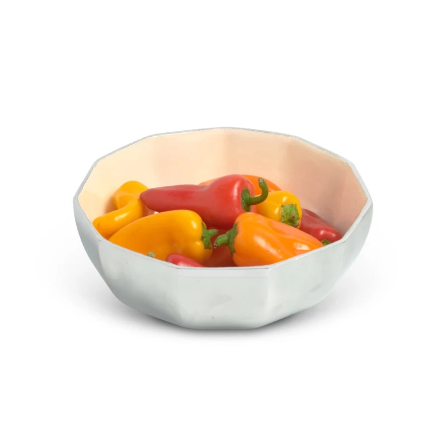 Julia Knight Astra 8-Inch Snow Bowl - Elegant Ceramic Serving Bowl for Winter Decor & Dining