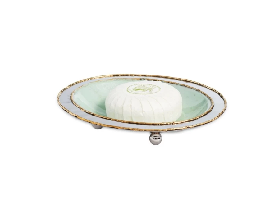 Julia Knight 6-Inch Cascade Soap Dish for Bathroom - Durable Surf Design