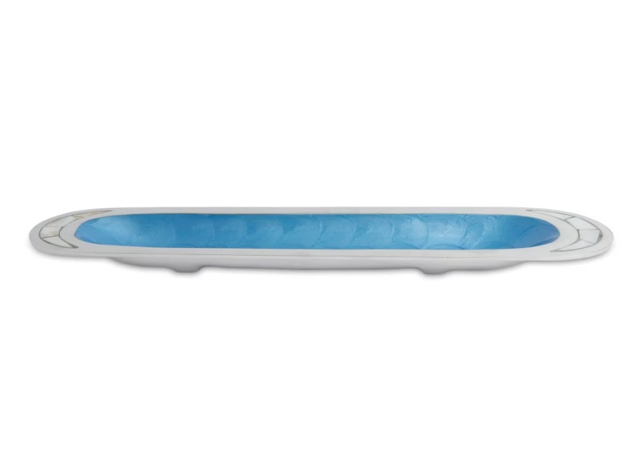 Julia Knight 16" Azure Classic Hors D'Oeuvres Serving Tray - Elegant Party Platter