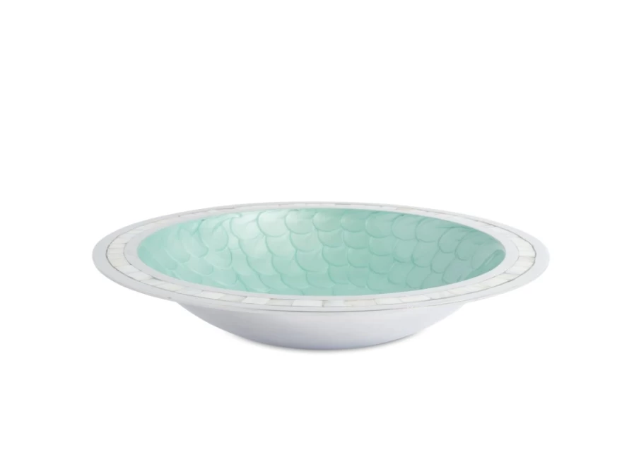 Julia Knight 15-Inch Aqua Blue Classic Round Serving Bowl – Durable & Stylish