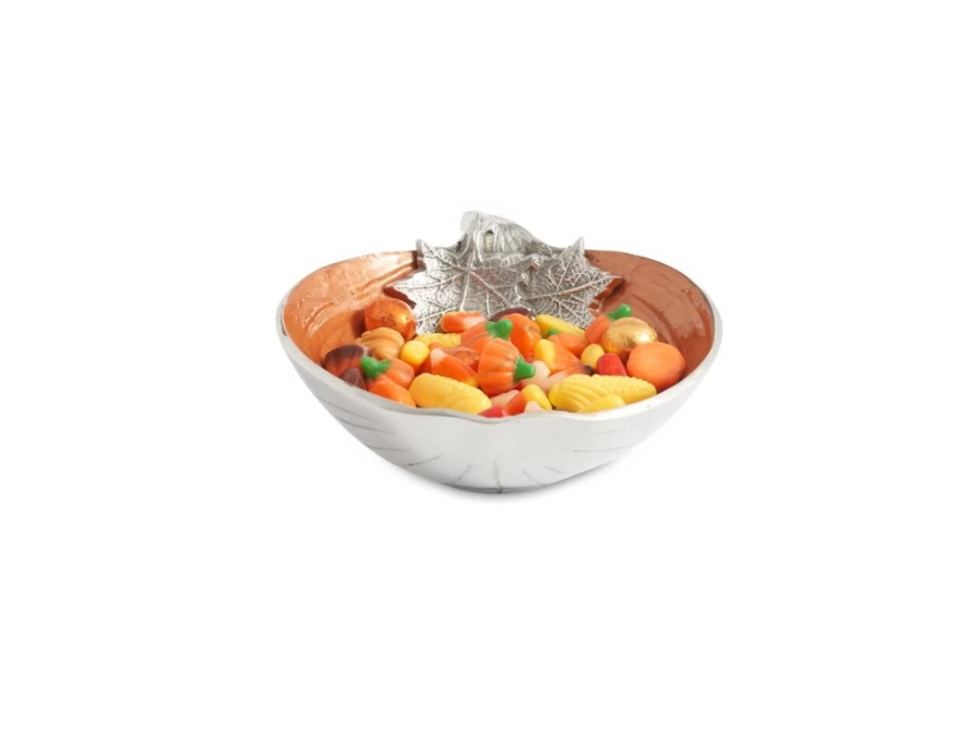 Julia Knight 7.5-Inch Pumpkin Spice Bowl - Fall-Themed Decorative Serving Dish