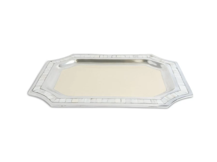 Julia Knight 20-Inch Octagonal Serving Tray for Winter & Snow Theme Dining