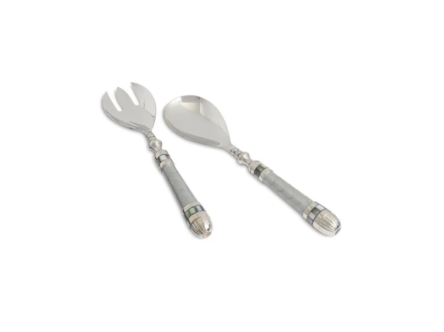 Julia Knight Platinum-Plated Classic Salad Serving Set - Elegant Dining Utensils