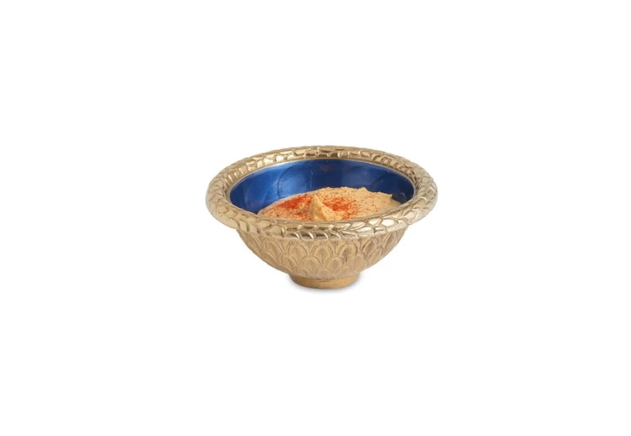 Julia Knight Florentine 4.25-Inch Round Gold Sapphire Decorative Bowl
