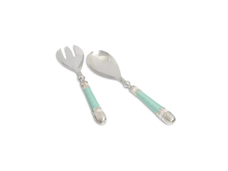 Julia Knight Aqua Classic Salad Serving Set - Elegant Tableware for Fresh Salads