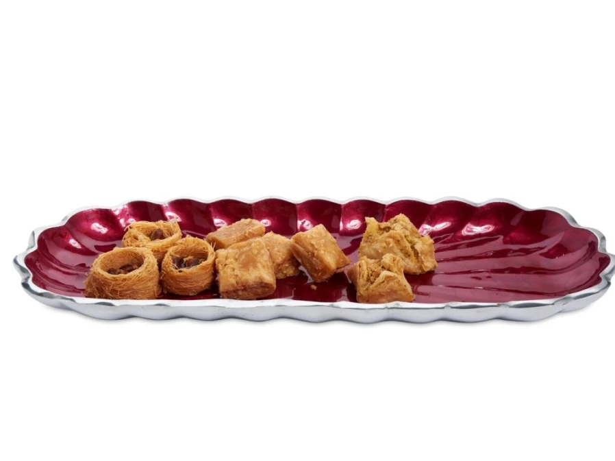 Julia Knight 14" Rectangular Peony & Pomegranate Decorative Tray