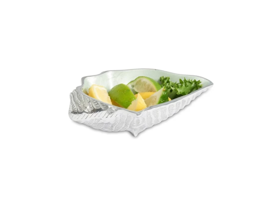 Julia Knight 8.25 Inch Decorative Conch Shell Bowl with Hydrangea Floral Design