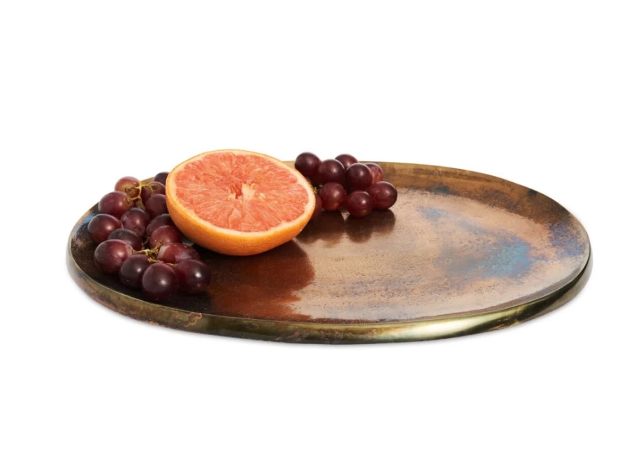 Julia Knight 15" Bronze Eclipse Serving Platter - Elegant Dining & Entertaining Dish