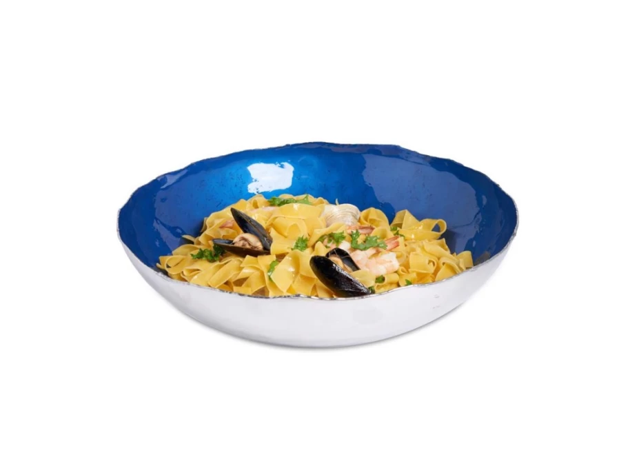 Julia Knight 14-Inch Cobalt Blue Shallow Serving Bowl - Cascade Collection