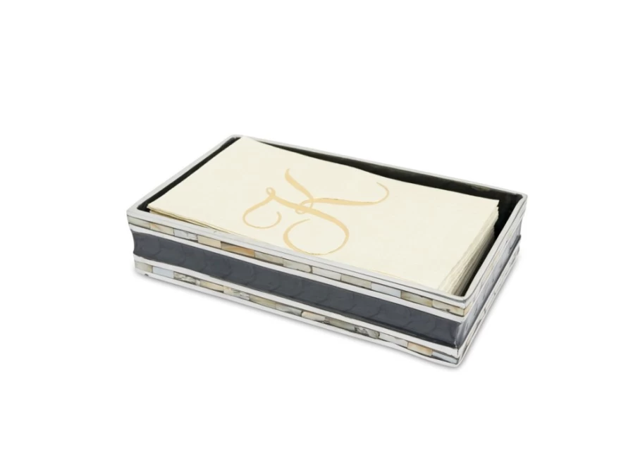 Julia Knight 9" Classic Caviar Guest Towel Tray - Elegant Bathroom Decor
