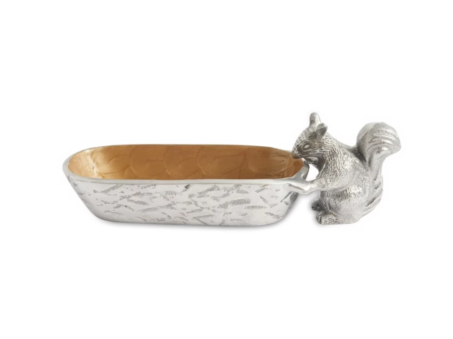 Julia Knight 9.75-Inch Squirrel-Shaped Toffee Cracker Tray | Holiday Dessert Platter