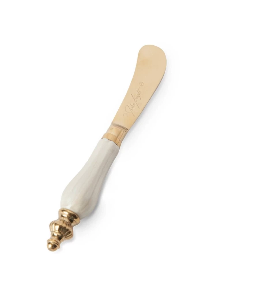 Julia Knight Gold Peony Spreader Knife - Elegant Floral Cake Decorating Tool for Snow-Like Finishes