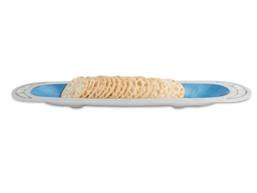 Julia Knight 16" Azure Classic Hors D'Oeuvres Serving Tray - Elegant Party Platter