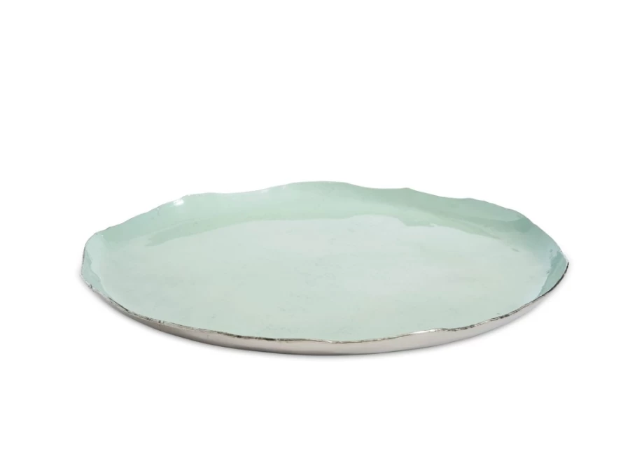Julia Knight 13-Inch Round Surf-Themed Decorative Tray