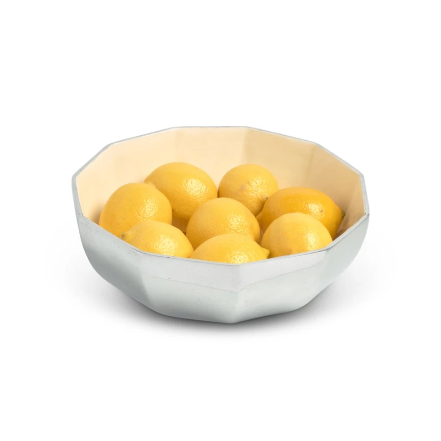 Julia Knight Astra 10-Inch Snow Bowl - Elegant Decorative Serving Bowl for Winter & Holiday Decor
