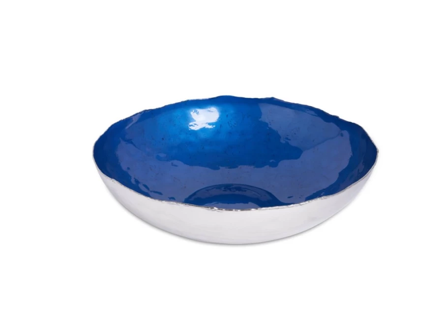 Julia Knight 14-Inch Cobalt Blue Shallow Serving Bowl - Cascade Collection
