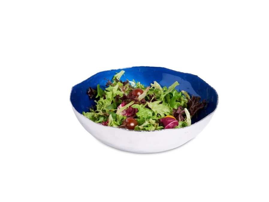 Julia Knight 10-Inch Cobalt Blue Shallow Ceramic Bowl - Handcrafted Decorative Serving Dish