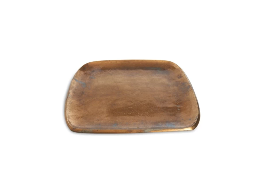 Julia Knight 12-Inch Stackable Bronze Square Serving Tray - Elegant Eclipse Design