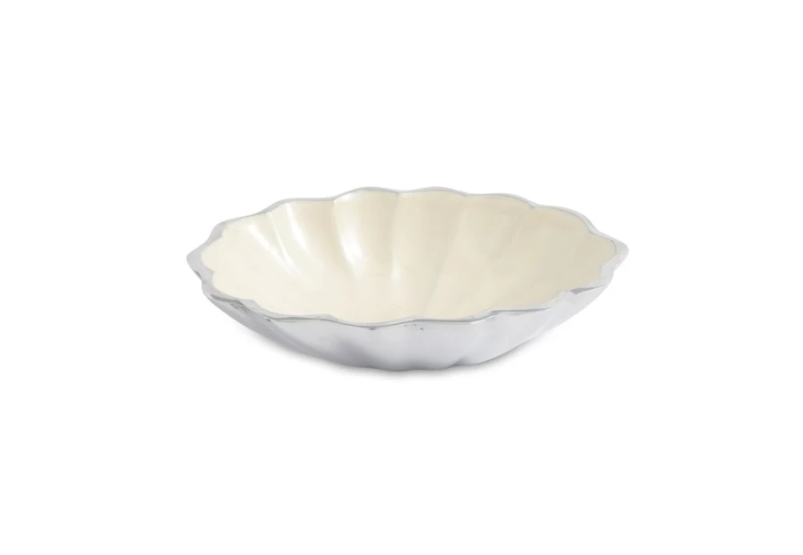 Julia Knight 5-Inch Oval Porcelain Bowl with Peony and Snow Design