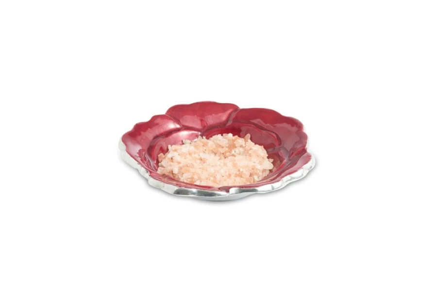 Julia Knight 4-Inch Rose Petite Bowl in Pomegranate Color - Decorative Ceramic Bowl for Home Decor