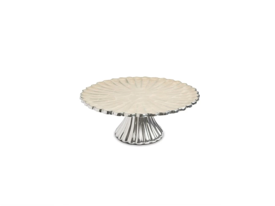 Julia Knight 10-Inch Peony Snow Design Cake Stand for Weddings & Special Occasions