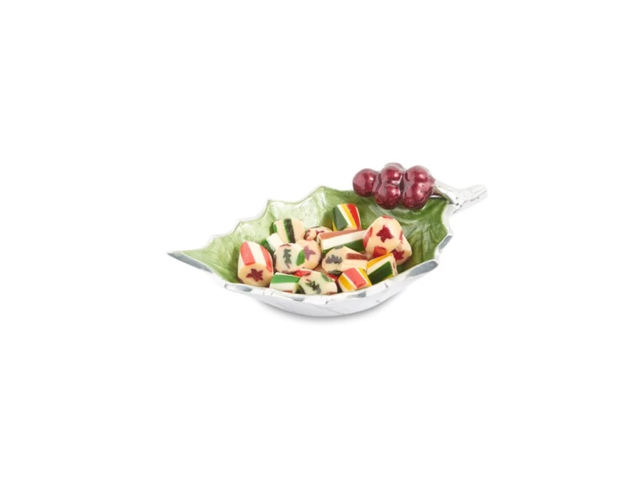 Julia Knight 6.5" Holly Sprig Ceramic Bowl for Mojito & Desserts