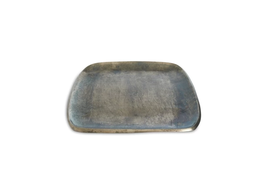 Julia Knight 12-Inch Stackable Steel Blue Square Plastic Tray – Eclipse Collection