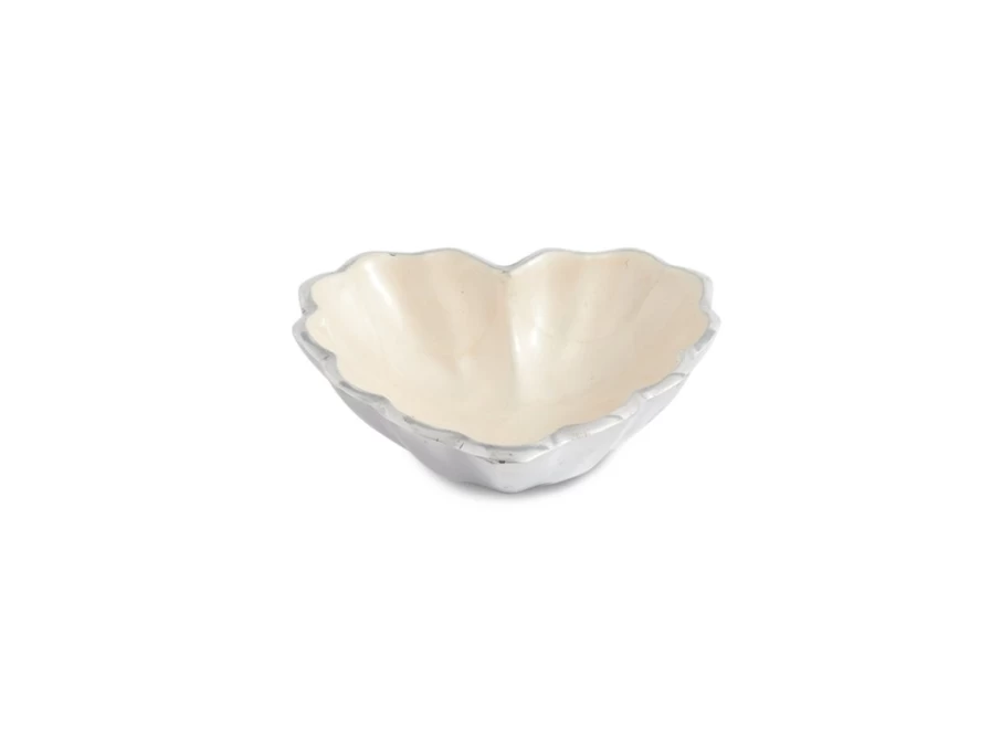 Julia Knight 4-Inch Heart-Shaped Bowl - Elegant Snow-Themed Ceramic Dish for Decor & Gifting