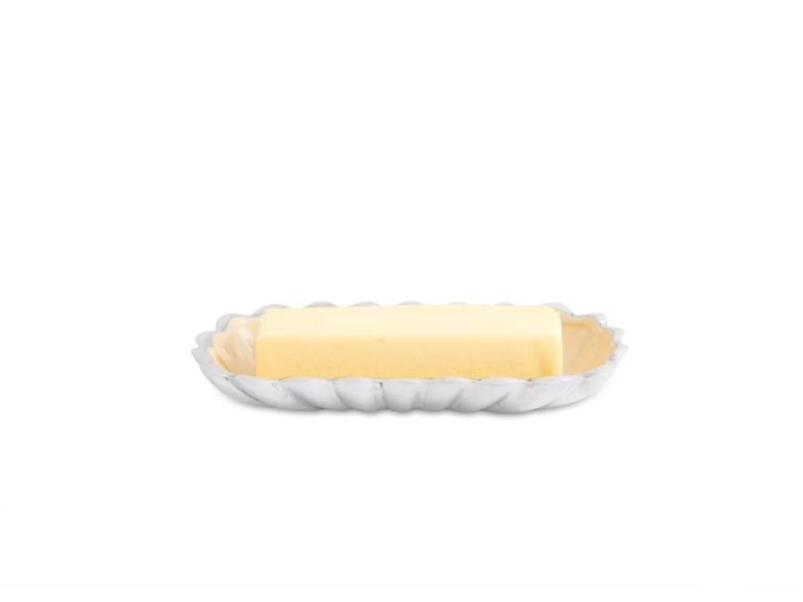 Julia Knight 7-Inch Porcelain Butter Dish with Peony Snow Design – Elegant Tableware for Dining & Kitchen