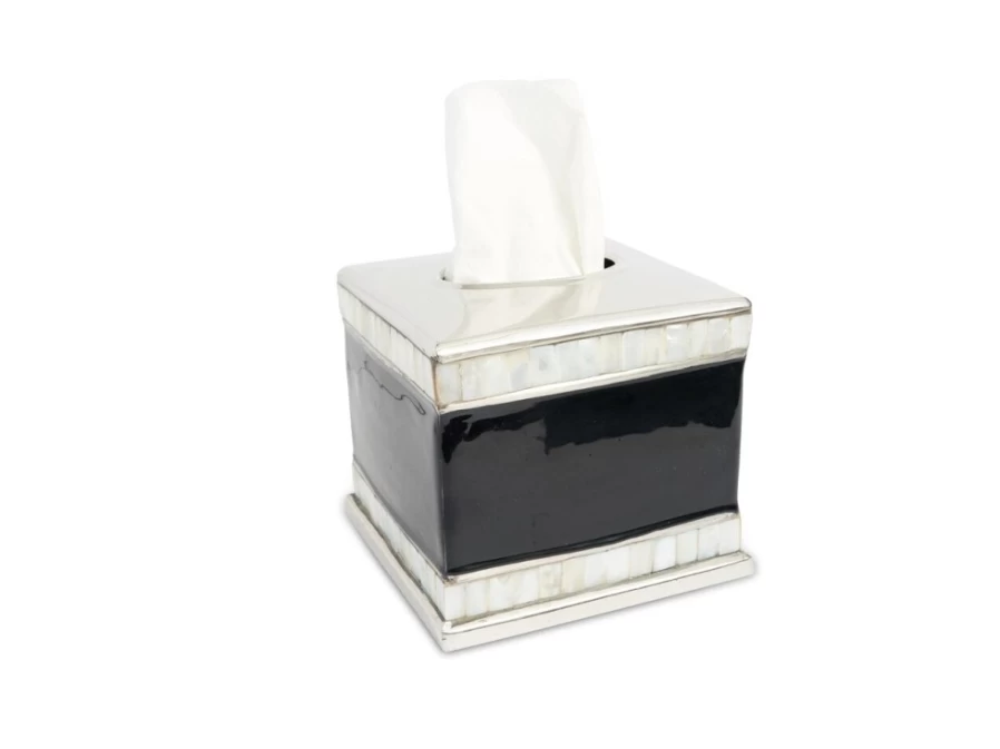 Julia Knight Classic 5" Caviar Tissue Box Cover - Elegant Home Decor