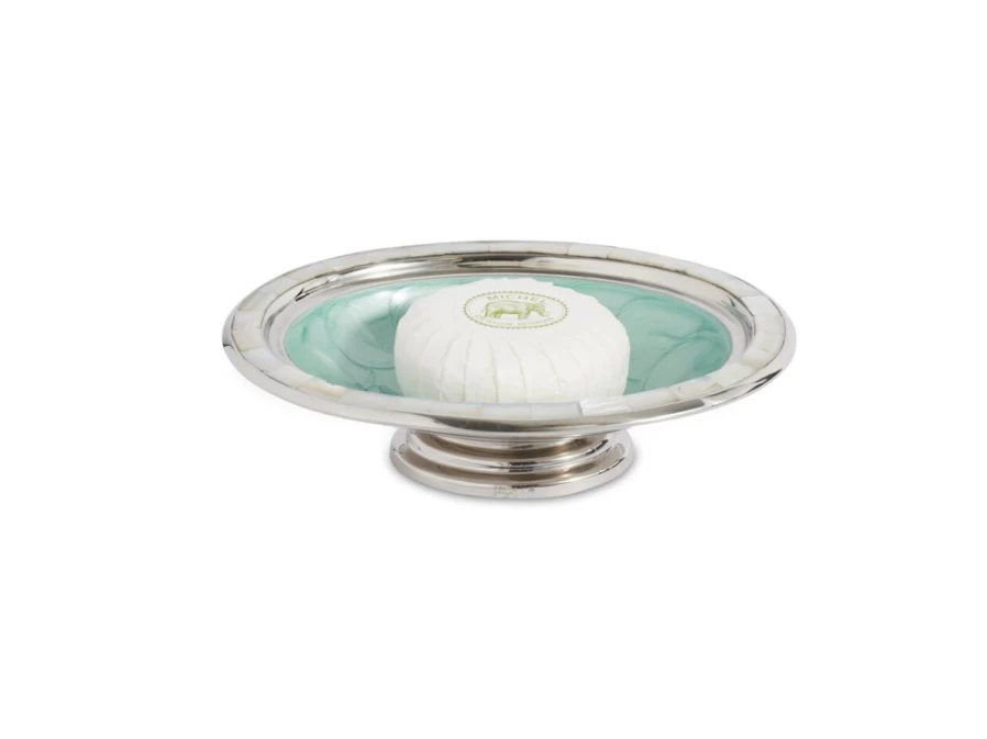 Julia Knight Classic 7-Inch Aqua Soap Dish for Bathroom – Durable Plastic Soap Tray with Drain Holes