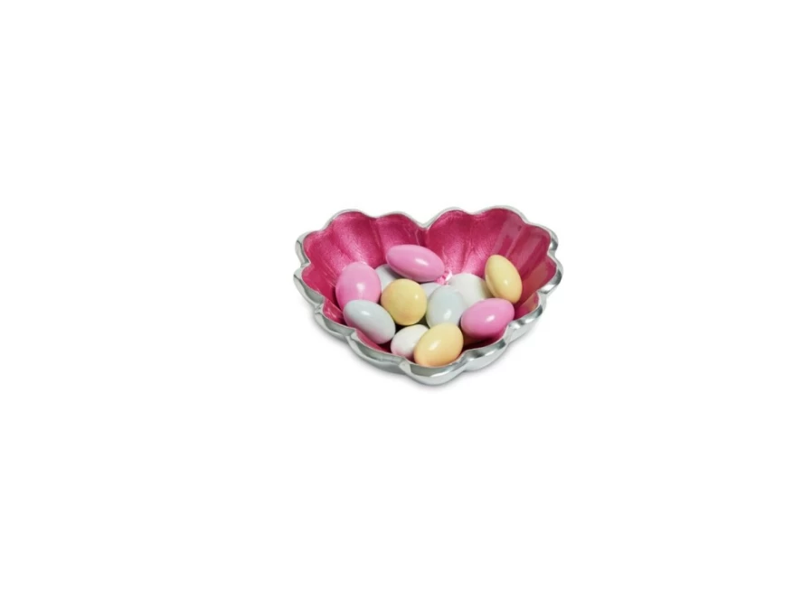 Julia Knight 4-Inch Heart-Shaped Bowl with Raspberry Design - Decorative Ceramic Serving Dish