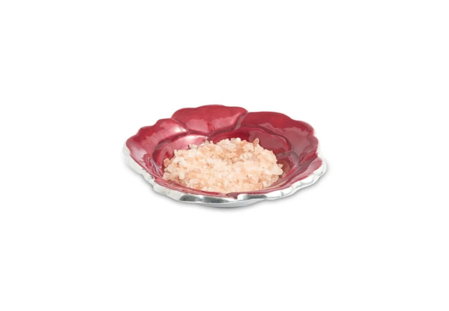 Julia Knight 4-Inch Rose Petite Bowl in Pomegranate Color - Elegant Ceramic Decorative Serving Dish
