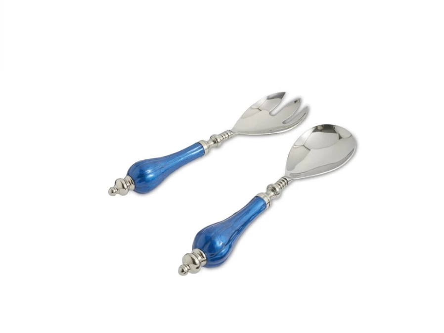 Julia Knight Sapphire Peony Salad Serving Set - Elegant Floral Tableware for Entertaining