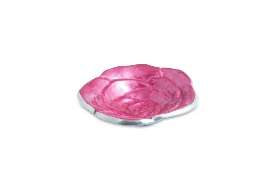 Julia Knight 4-Inch Rose Petite Bowl - Raspberry Color Elegant Ceramic Dish