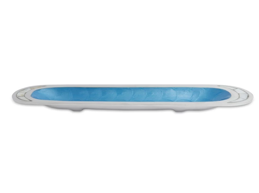 Julia Knight 16" Azure Classic Hors D'Oeuvres Serving Tray - Elegant Party Platter