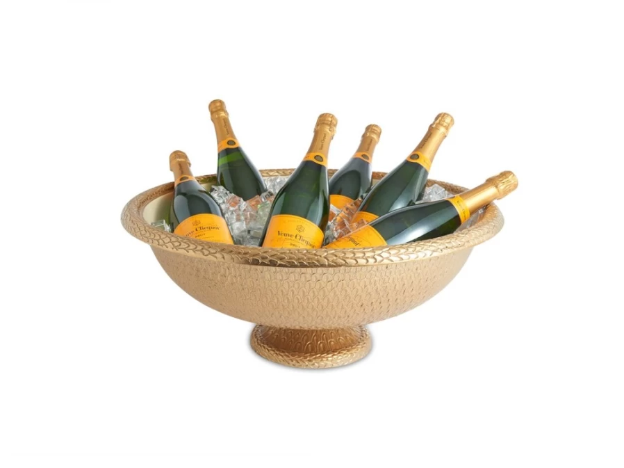 Julia Knight Florentine Gold 21-Inch Decorative Gala Bowl for Elegant Dining & Home Decor